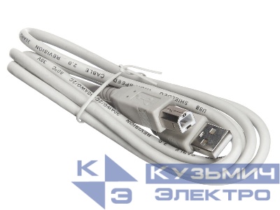 Кабель шт.USB A - шт.USB В 2.0 (1,5м), серый, NETKO Optima