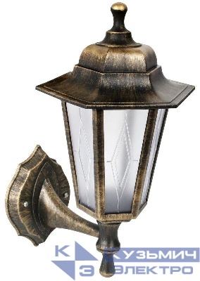 Светильник садово-парковый PP4101/02 C64 НБУ 06-60-001 У1 "Леда1" 6-гран. пласт. +пласт. черн. бронза Camelion 13835