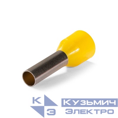 Наконечник штыревой втулочный изолированный НШВИ 6.0-12 ЕВРО желт. КВТ 103206