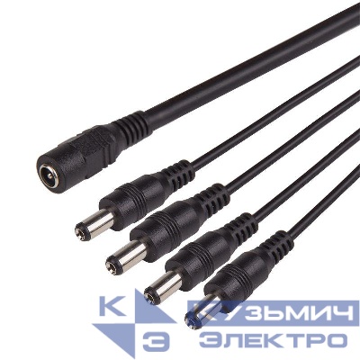 Разветвитель питания 4 разъема 0.5А IP22 2.1х5.5мм Rexant 14-0319