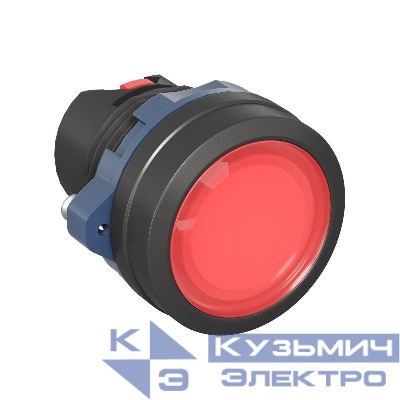 Головка кнопки плоская прозрачная с фиксацией красн. DKC M22P-FLLRP