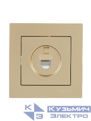 Розетка компьютерная VESNA зол. 140 LEZARD 742-3688-140