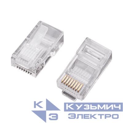 Джек компьютерный RJ45 (8P8C) кат.5E (уп.100шт) Rexant 05-1021