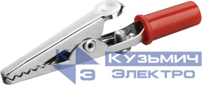 Зажим "крокодил" 15А 80 848 OAC-15A-53-R25 красн. ОНЛАЙТ 80848