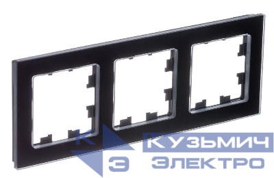 Рамка 3-м AtlasDesign Nature натур. стекло черн. SE ATN361003