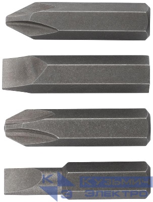 Набор бит для ударной отвертки CrV набор 4шт 35мм FIT 56269