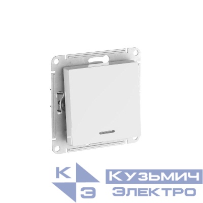 Выключатель 1-кл. AtlasDesign (сх. 1а) 10AX с подсветкой быстрозажим. клем. механизм бел. SE ATN000113S