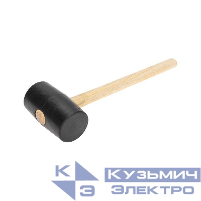 Киянка 910г деревянная рукоятка резинов. черн. Kranz KR-12-8145