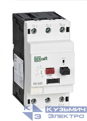 Выключатель автоматический для защиты двигателя 3п 40-63А 30кА ВА-432 DEKraft 21241DEK