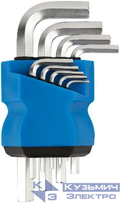 Ключ шестигранные набор 9шт (1.5-10мм) в пластиковом держателе MOS 64201М