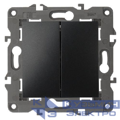Переключатель перекрестный 2-кл. Elegance 14-1112-05 250В 10АХ антрацит Эра Б0065302