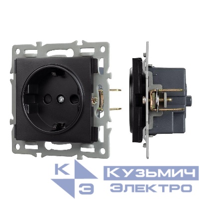 Механизм электрической розетки SCT-MEU1-PL-BK (250В 16А) Arlight 043731