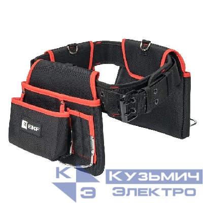 Сумка-пояс двухсекционная усиленная с двухшпеньковым ремнем С-12 Master EKF c-12