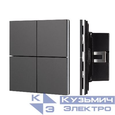 Панель кнопочная KNX-304-23-IN Black (BUS Frameless) (IP20 металл) INTELLIGENT ARLIGHT 039663