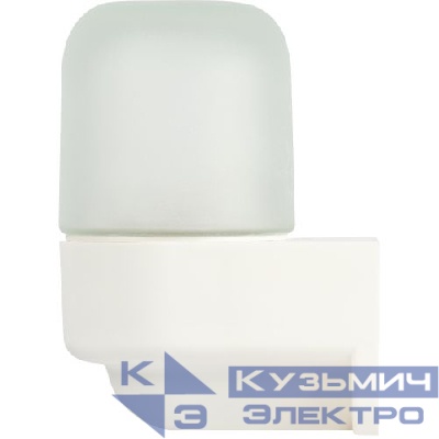 Светильник НББ 01-60-003 max 60Вт E27 IP65 для бани и сауны полиамид/стекло угловой бел. НПБ400 Эра Б0070941