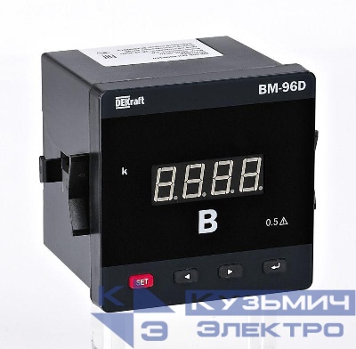 Вольтметр цифровой ВМ-72D 3ф вх. 600В вых. DO+RS-485 72х72мм LED-дисплей DEKraft 50365DEK