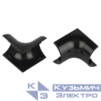 Угол для кабель-канала полукруглого внутр. 30х13мм IC-KK-30-13-GR графит (уп.2шт) Эра Б0064926