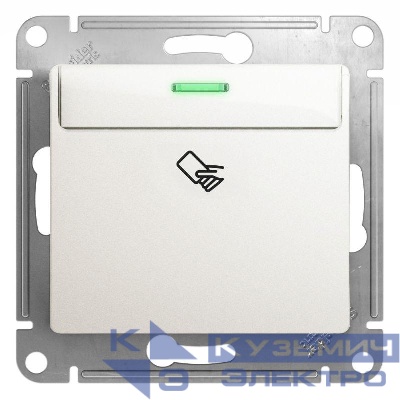 Выключатель карточный 1-кл. Glossa (сх. 6) механизм перламутр SE GSL000669