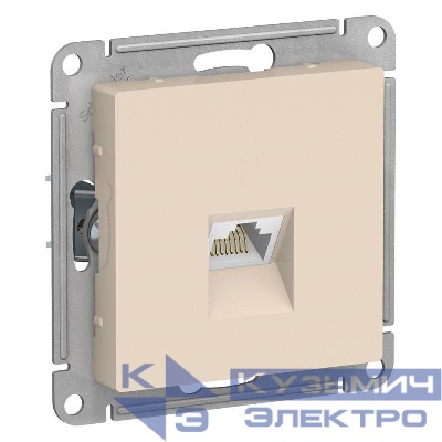 Розетка компьютерная 1-м AtlasDesign RJ45 кат.5E механизм беж. SE ATN000283