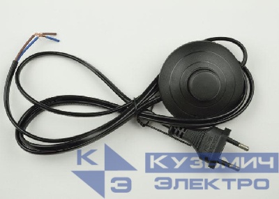 Шнур сетевой UCX-C20/02A-170 BLACK с вилкой и выкл. (напольный) 2А 500Вт 1.7м черн. Uniel UL-00004435