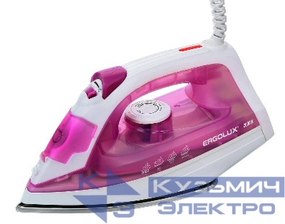 Утюг паровой ELX-SI05-C39 2000Вт электр. 220-240В тефлон фиол./бел. Ergolux 13976