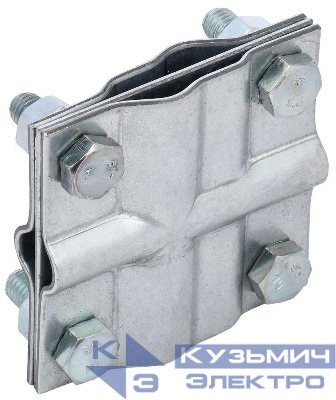 Зажим заземления крестообразный полоса/пруток-полоса/пруток оцинк. сталь IEK ZGC13-11-1-16-40