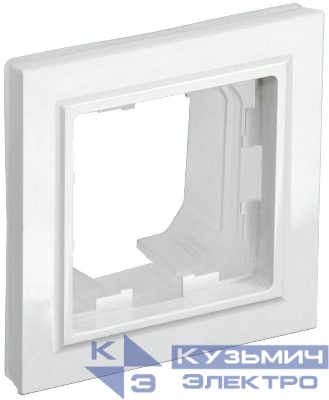 Рамка 1-м IP44 BRITE РУ-1-БрБ-44 бел. IEK BR-M12-44-K01