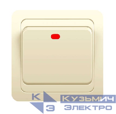 Выключатель 1-кл. СП Classic 10А IP20 с индикацией крем. POWERMAN 1156499