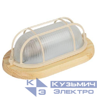 Светильник "Кантри" НБО 04-60-012 max 60Вт E27 IP54 232х140 овал дерево/стекло решетка орех ЭРА Б0048417