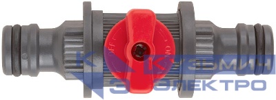 Переходник пластиковый с запорным клапаном (быстросъемное соединение) КУРС 76426