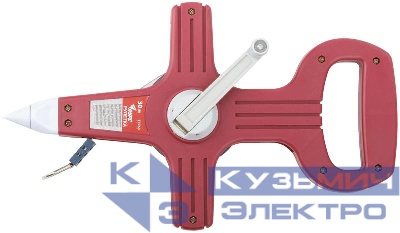 Рулетка геодезическая 30м стальная лента открытый пластик. корпус красн. КУРС 17763