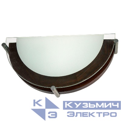 Светильник НББ 06-40 "Полесье" 300/2 М41 бел. /корпус венге /держатель хром (инд. упак.) Элетех 1005205886