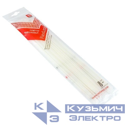 Хомут P6.6 3.6х370 FlexLock стандартный бел. (уп.100шт) PROxima EKF plc-fl-ctsw-3.6x370