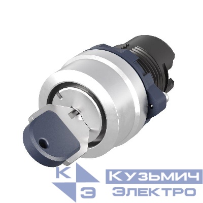 Головка переключателя с ключом на 2 положения с возвратом стандартная ручка алюм. черн. DKC M22S-KM2A