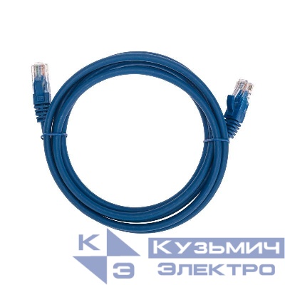 Патч-корд U/UTP CAT 6 RJ45-RJ45 26AWG LSZH син. 2м Rexant 02-0294-2