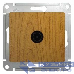 Розетка телевизионная оконечная TV 1-м СП Glossa 1дБ механизм дерево дуб SE GSL000591