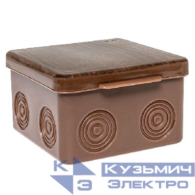 Коробка распаячная КМР-030-035 пылевлагозащ. 80х80х54 без мембранных вводов темн. дерево PROxima EKF plc-kmr-030-035-t