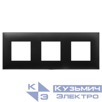 Рамка 3-м 6мод. Avanti "Черный матовый" DKC 4412906