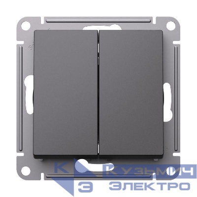 Переключатель перекрестный 2-кл. AtlasDesign 2хсх.7 10АХ механизм базальт SE ATN001473
