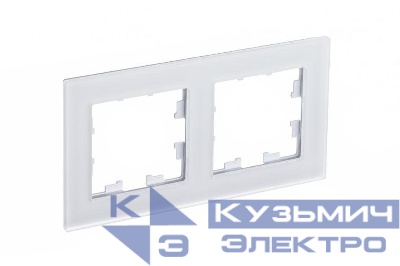 Рамка 2-м AtlasDesign Nature матов. стекло бел. SE ATN330102