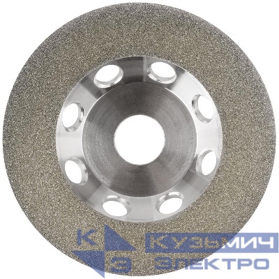 Диск шлифовальный алмазный сплошной по кафелю керамограниту стеклу посадочный диаметр 22.2мм 125мм FIT 39523