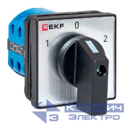 Переключатель кулачковый ПК-1-22 2п 10А "1-0-2" IP65 EKF pk-1-22-10-65