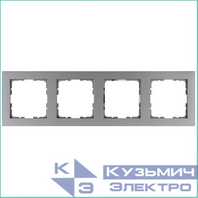 Рамка 4-м G-Classic алюм. Jasmart G1004S