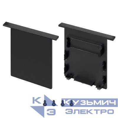 Заглушка SL-LINIA52-3L-F-LOW BLACK глухая пластик (комплект) Arlight 044706