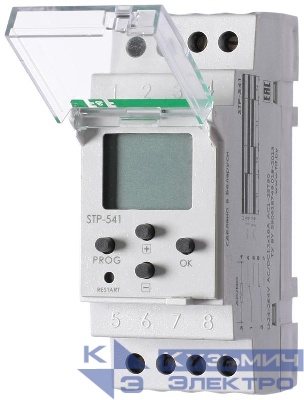 Реле времени STP-541 24-264В AC/DC 2х16А 2перекл. IP20 1канал 4х-временное для вращения электродвиг. монтаж на DIN-рейке F&F EA02.002.008