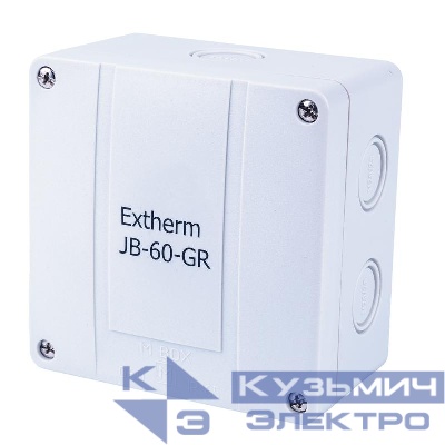 Коробка распределительная 110х110х67мм IP66 в комплекте с клеммным рядом 5х6кв.мм 41А сер. Extherm JB-60-GR