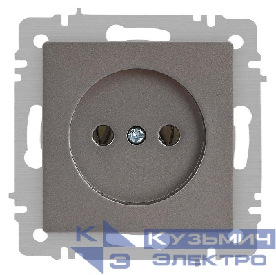 Розетка 1-м СП Accent 6-201-09 16А IP20 250В 2P титан Intro Б0063673