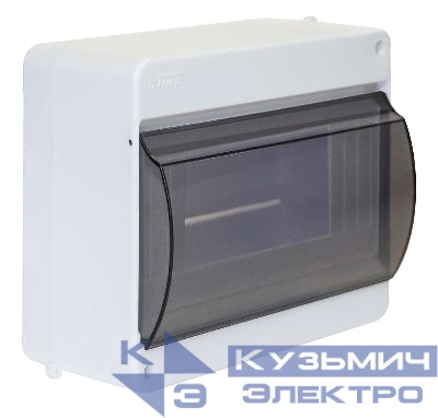 Щиток ОП Тусо 6мод. с верт. двер. 130х159х83мм Рувинил 68106