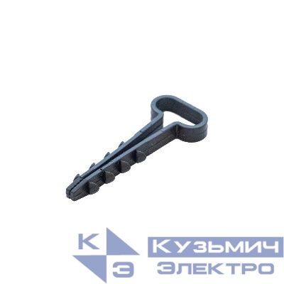 Дюбель-хомут 6-12 для плоского кабеля черн. (уп.100шт) Промрукав PR08.6960