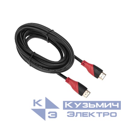 Шнур HDMI - HDMI gold 5м с фильтрами Rexant 17-6206